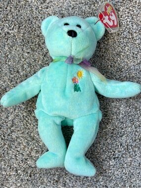 Ty Mint ARIEL Embroidered Flowers and Sheer Ribbon